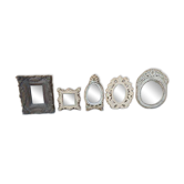 Lot de 5 miroirs bois cérusé