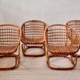 Rattan armchair by Tito Agnoli for Pierantonio Bonacina, Italy 1958