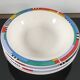 Set of 4 vintage Memphis style deep plates.