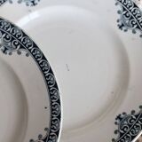 6 vintage ironstone flat plates – Adrianople series