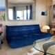 Togo 3-seater sofa in midnight blue velvet