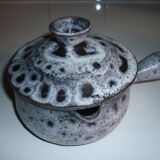 Cassolette style black and grey lava