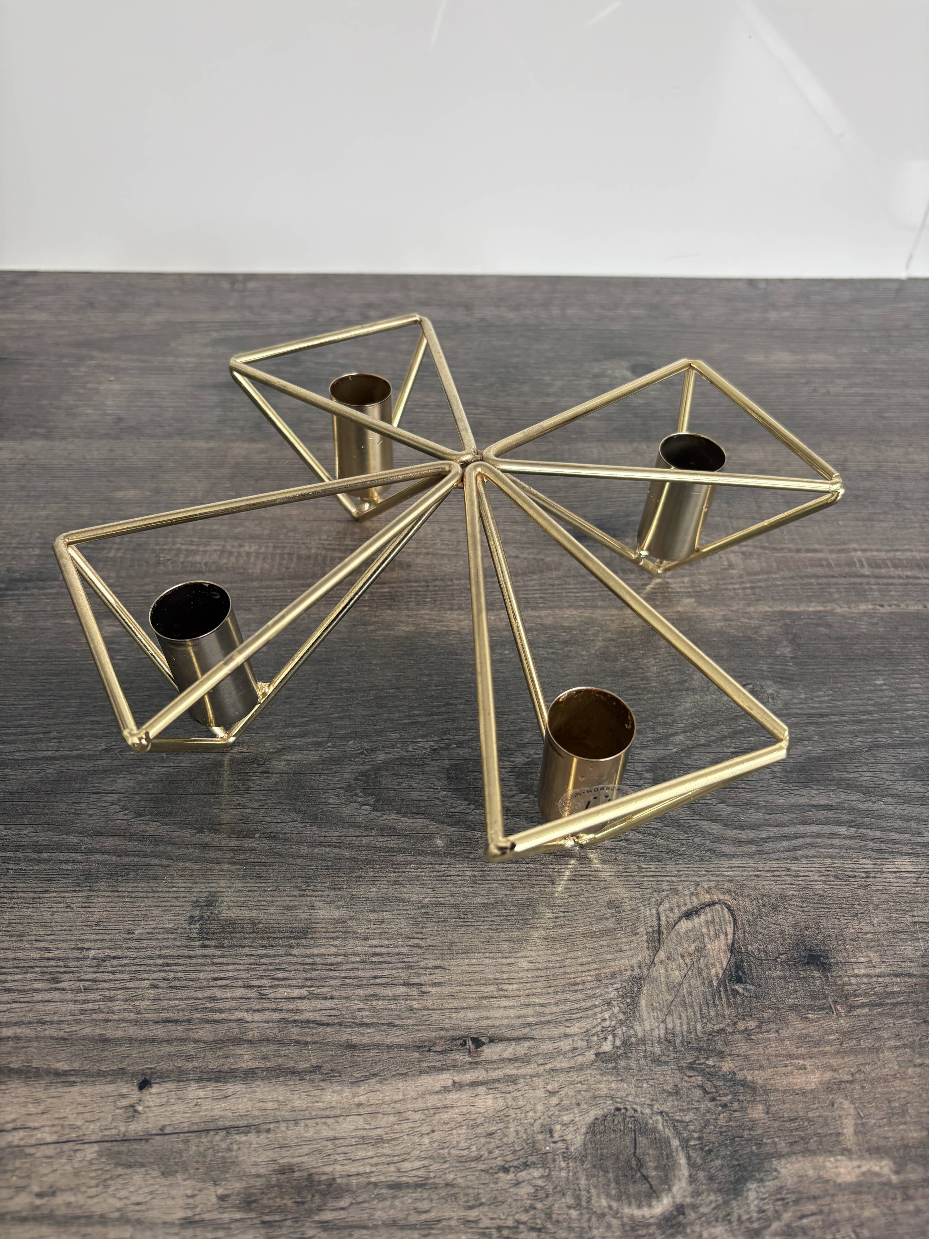 Scandinavian vintage design gold candelabra