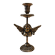 Silver-plated metal angel candle holder