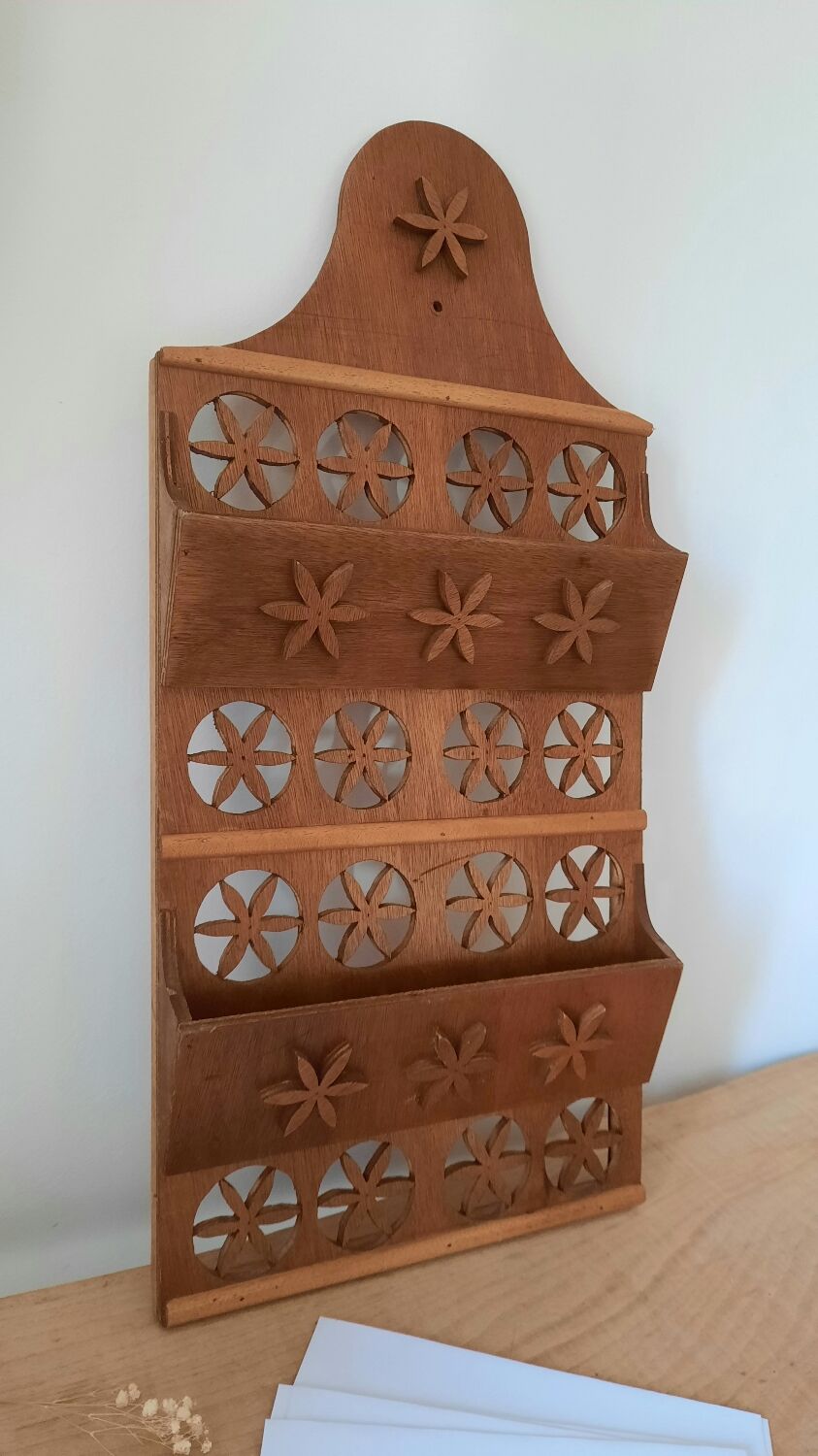 Wooden letter holder