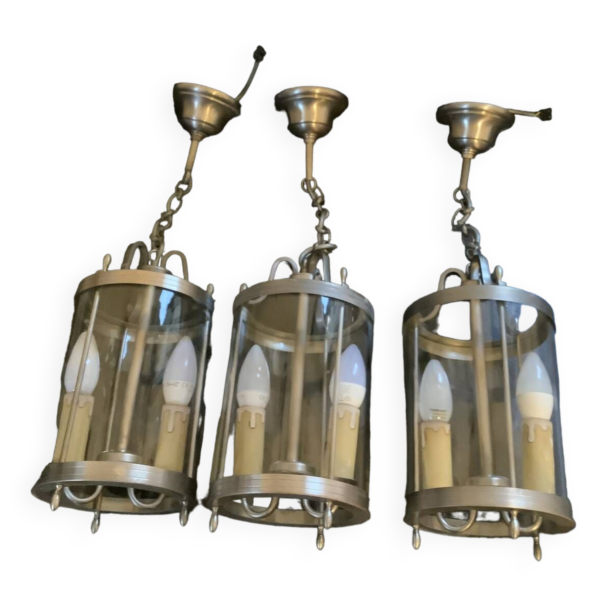 3 vintage lanterns