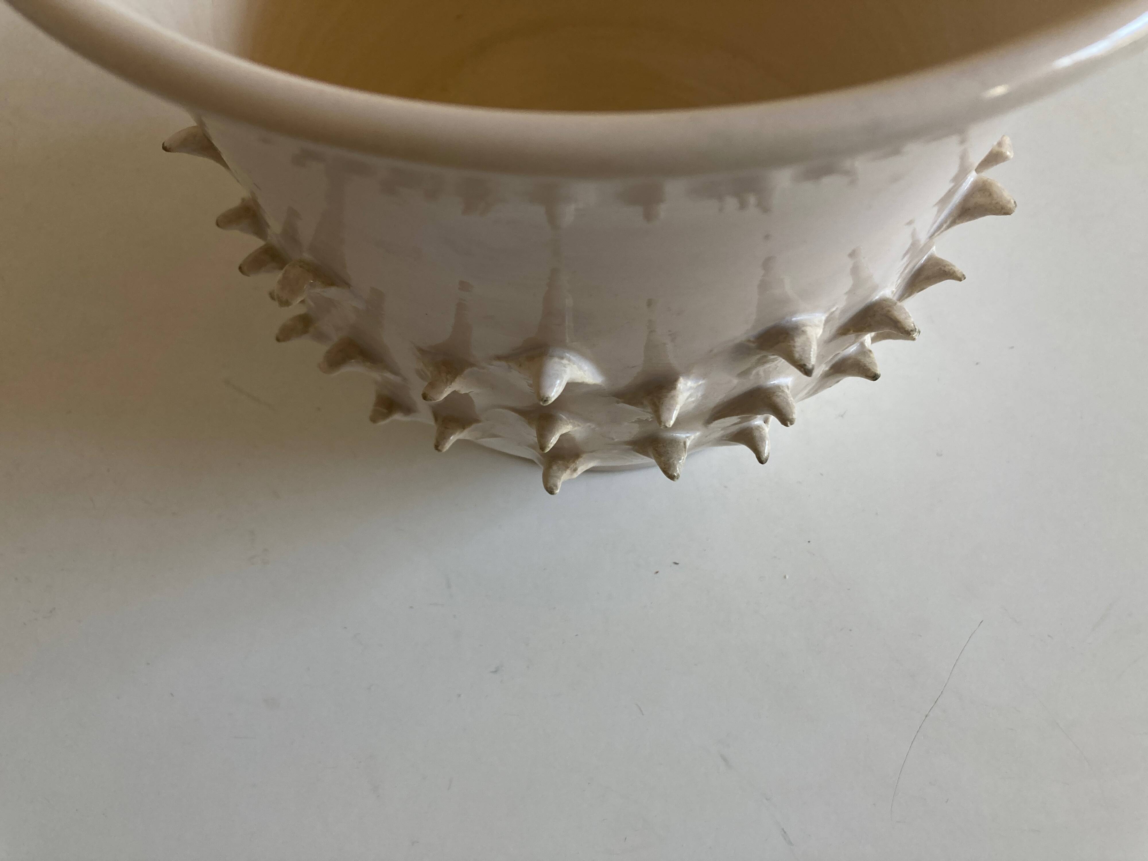 Ceramic by Jean Roger XL pot cover, Oursin series, 1960