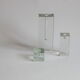 Glass block candlesticks and solifleur vase by Walther glass, Germany 1960s.