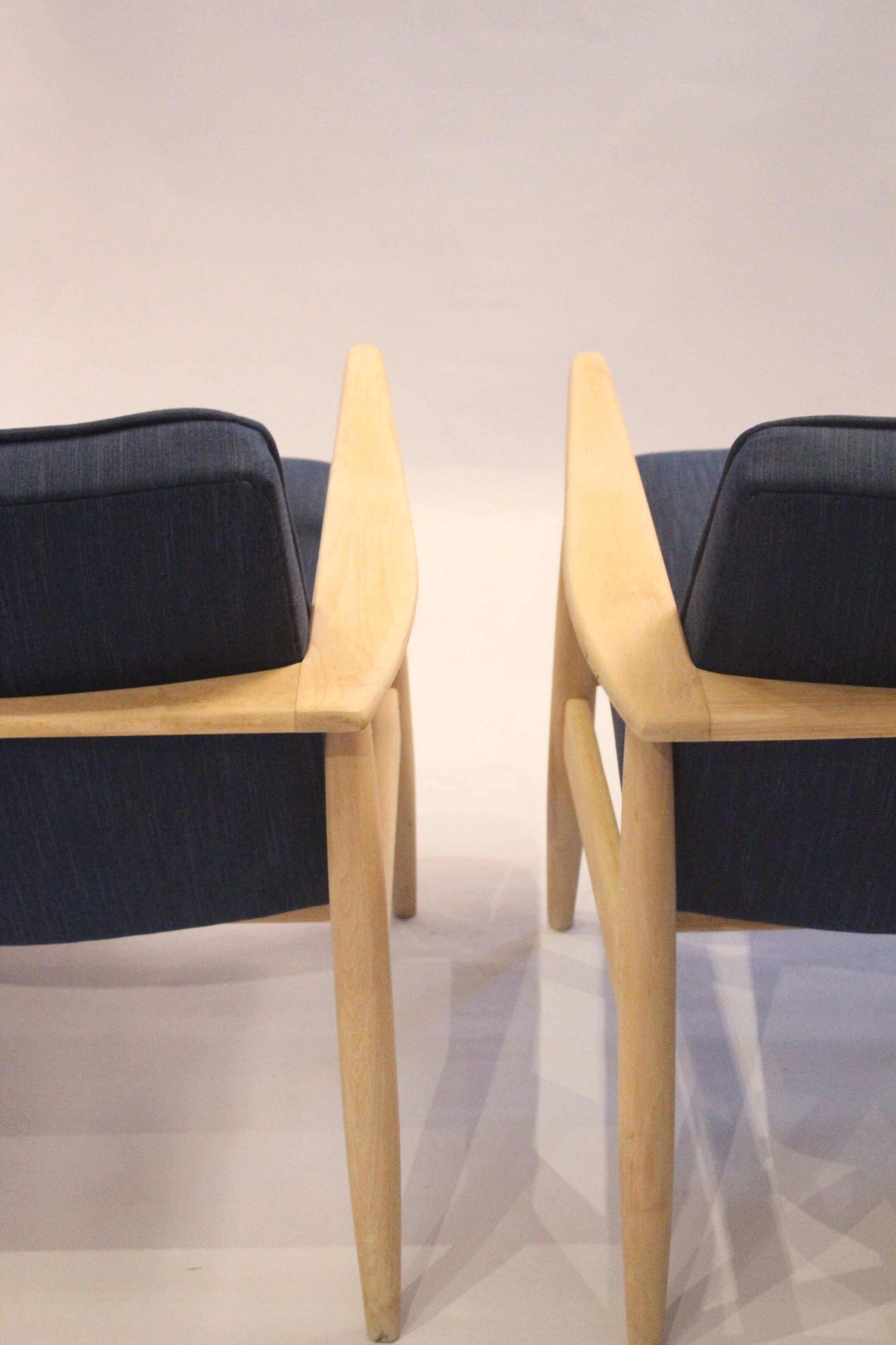 Armchairs created by Mr. Zieliński year 60 blue fabric