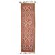 1970s Vintage Turkish Hand-Knotted Wool Cotton Orange Runner Rug 104x365