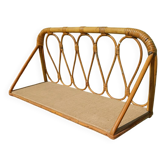 1960s rattan wall shelf