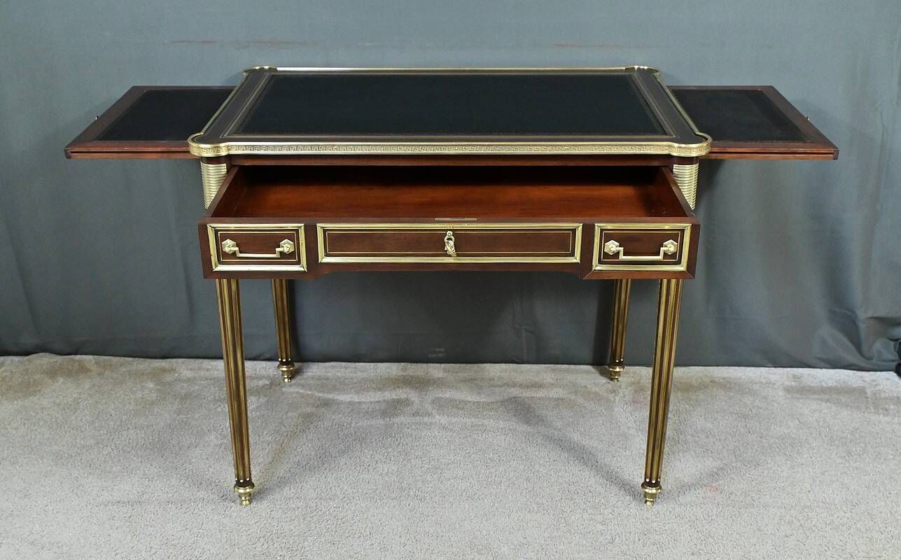 Small Louis XVI style mahogany desk, Napoleon III period – Mid-19th century