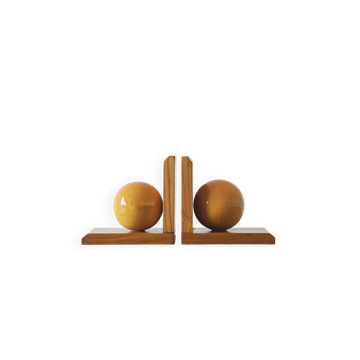 Mid-Century Modern Wooden Bookends, 1950s, Set of 2