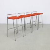 4x Bar Stool in Chrome by Casala, 1990s