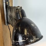 Industrial Black Scissor Wall Lamp, 1950s