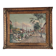 Vintage original Scandinavian harbor oil painting