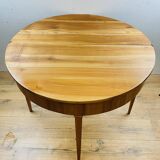 Biedermeier half-moon folding table in blond wood