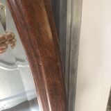Swivel wooden mirror on stand