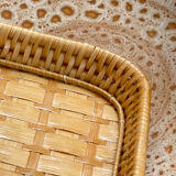 Vintage rattan tray