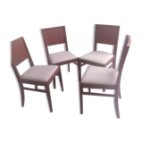 Lot de 4 chaises bois