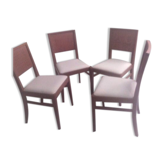 Lot de 4 chaises bois