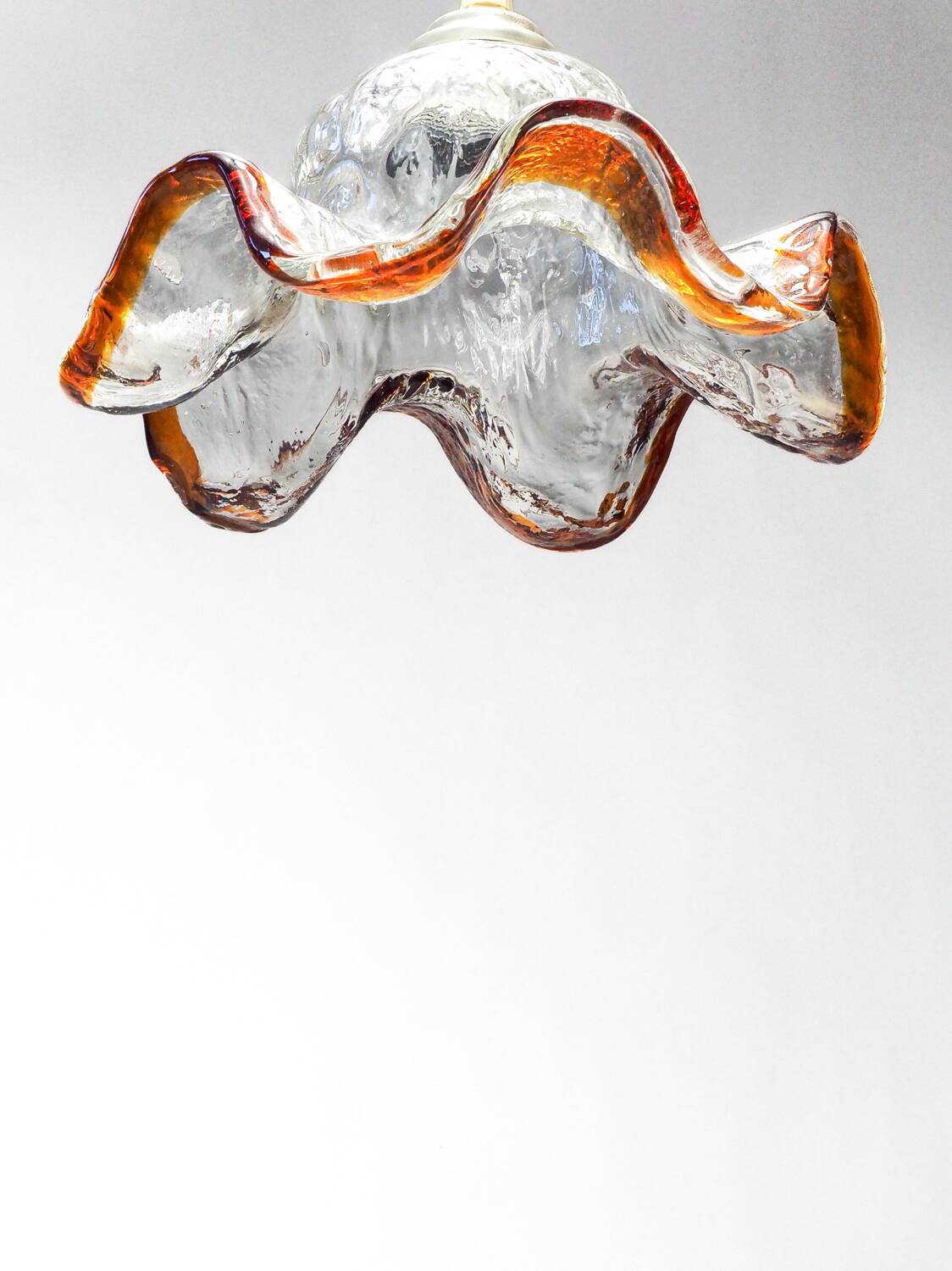 Glass pendant light, vintage, 1960