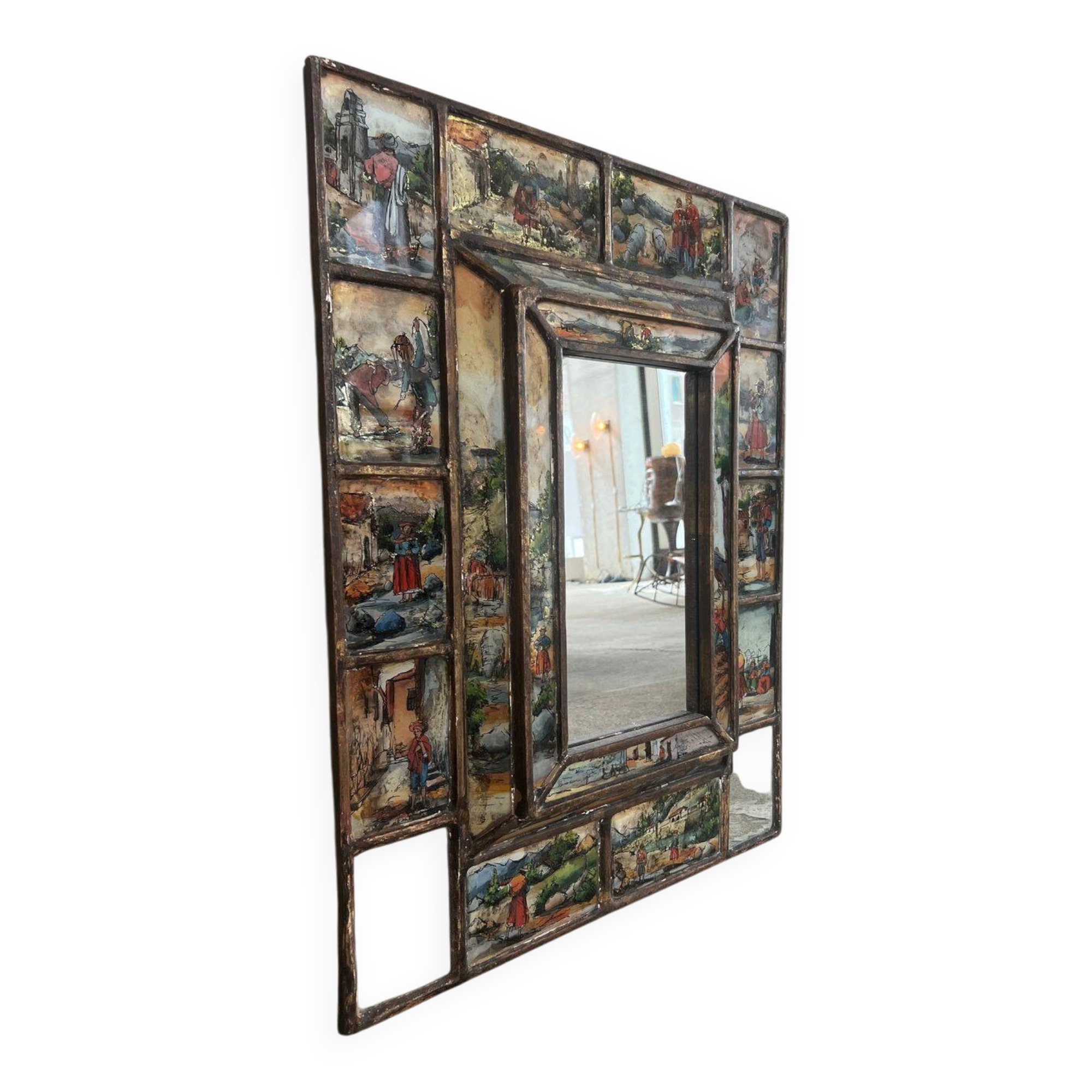 Handpainted Italian mirror