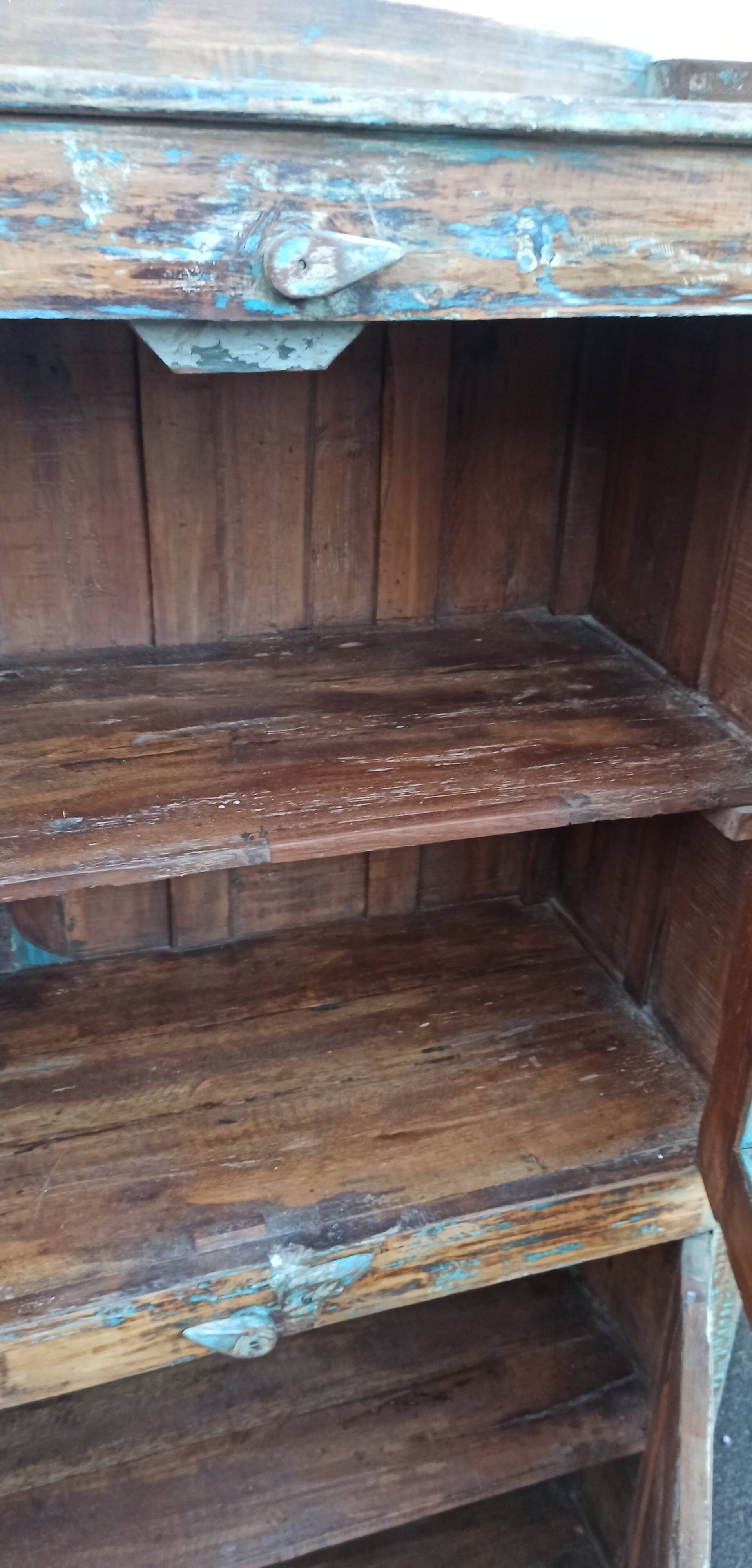 Old wooden cabinet with 4 doors