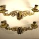 Paire d'appliques chandeliers en laiton doré
