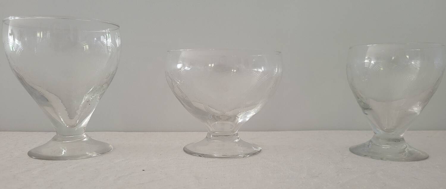 Engraved Crystal Glassware Set