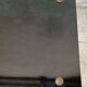 1950s metal and glass coffee table