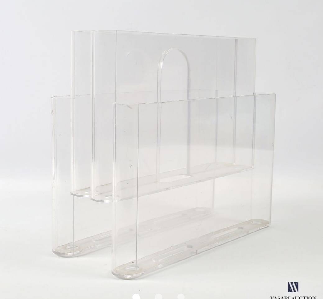 Vintage Kartell magazine rack by Giotto Stoppino