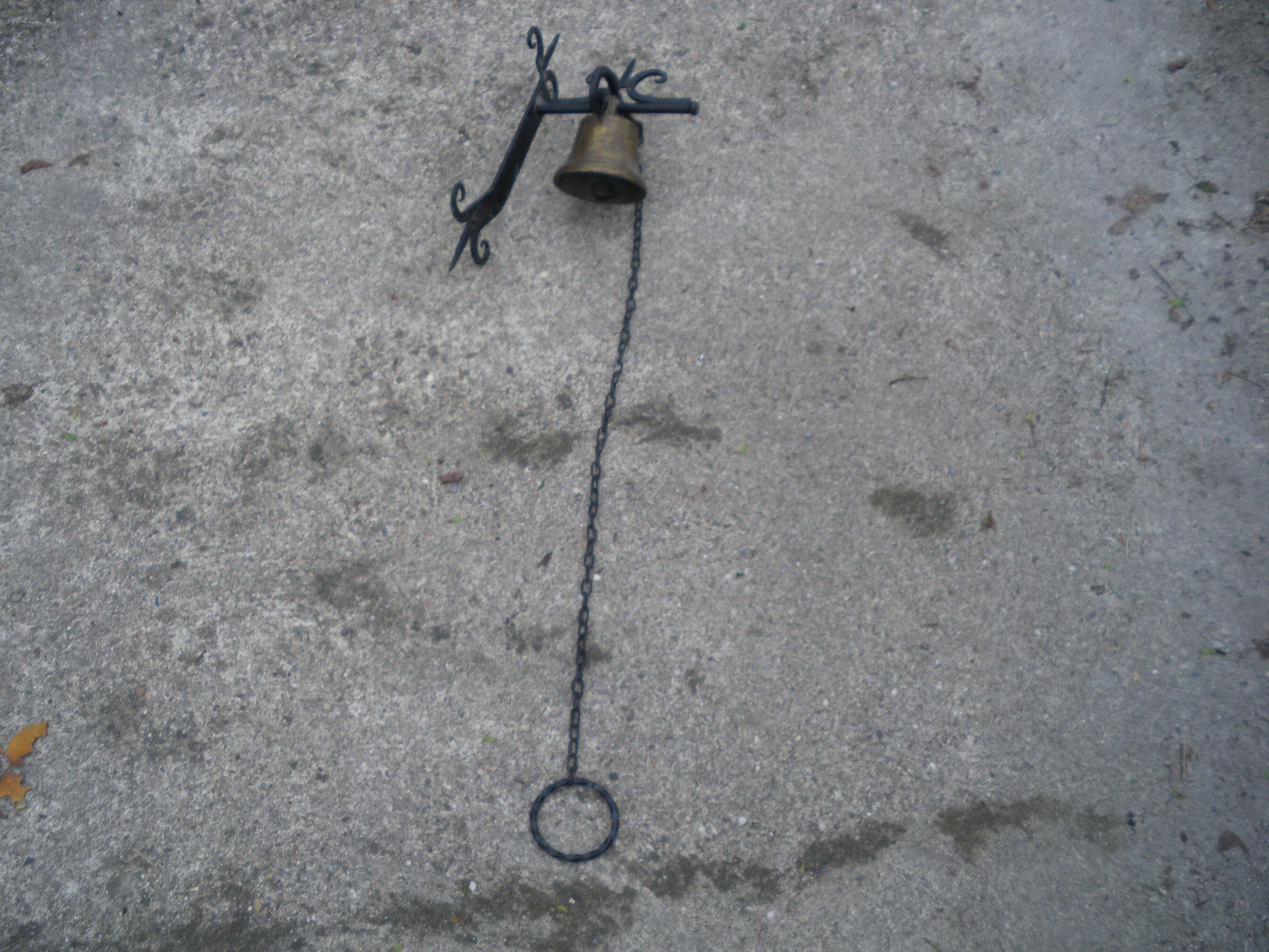 Bronze wrought iron bell