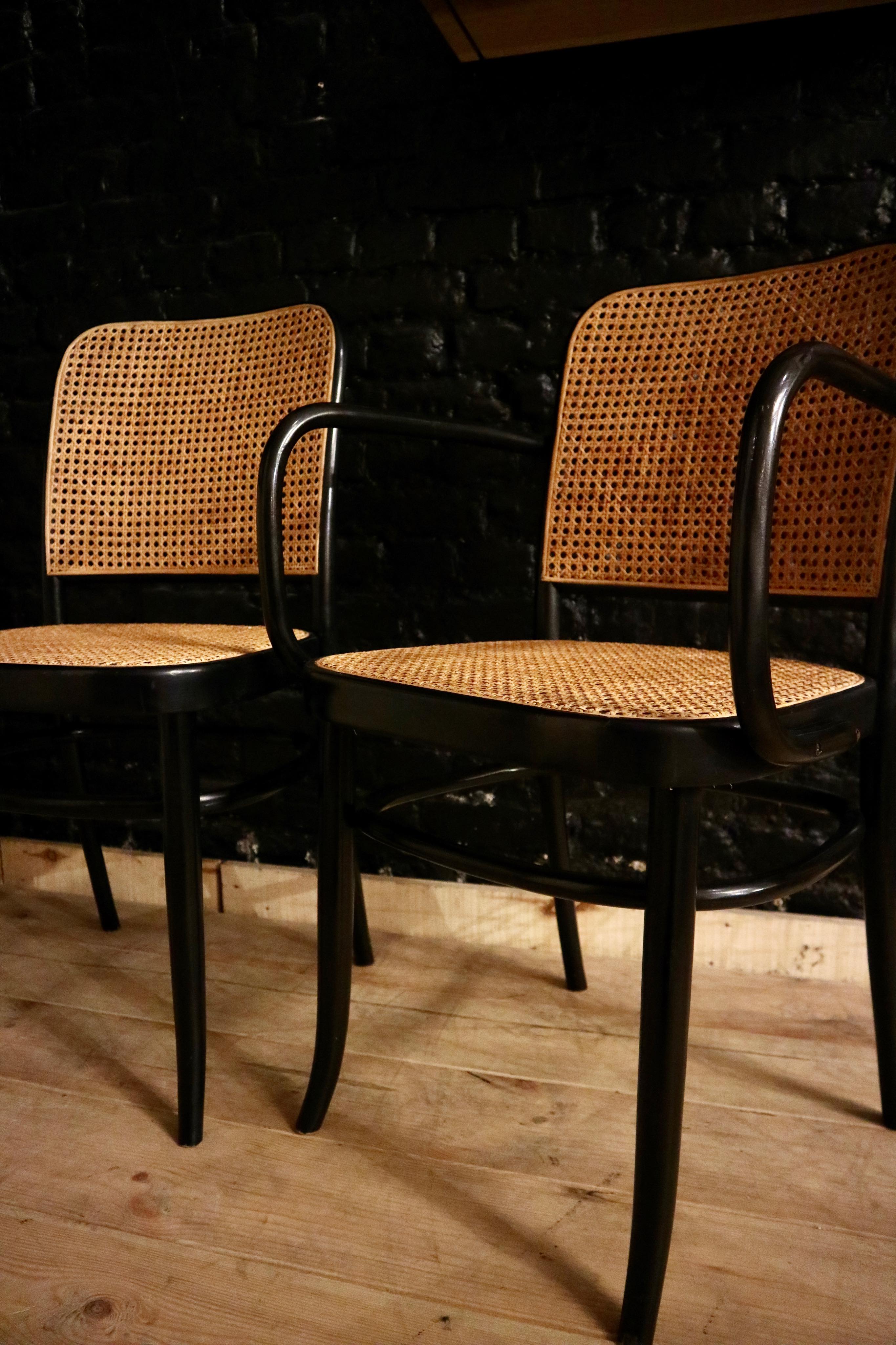 Lot an armchair and chair 811 Josef Hoffmann Thonet Prague