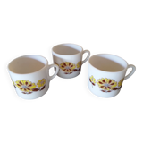 Small Vintage Opaline Coffee Cups