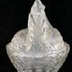 Large hen bonbonniere glass box style portieux vallerysthal