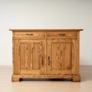 Antique German Pine Art Nouveau Cabinet with Two Drawers, circa 1910