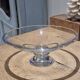 Large crystal bowl on a stand, signed Baccarat – Ø 25 cm