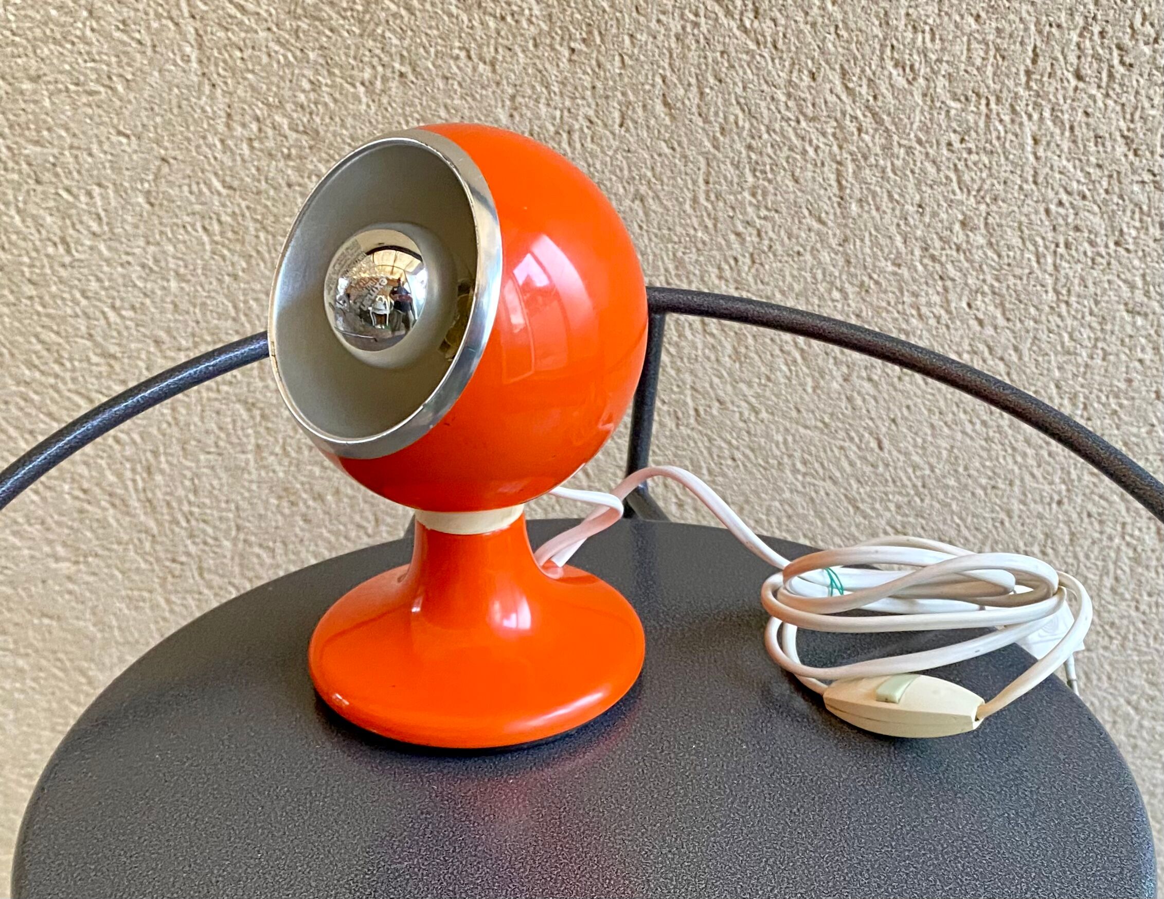 Magnetic eyeball lamp Luci italy vintage design 70s original