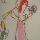 Marc chagall : daphnis et chloé - lithographie originale