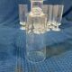 Lot of 8 glass glasses with a big foot