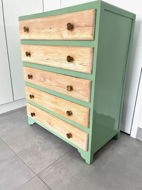 Chest of drawers oak 5 drawers 50s
