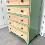 Chest of drawers oak 5 drawers 50s