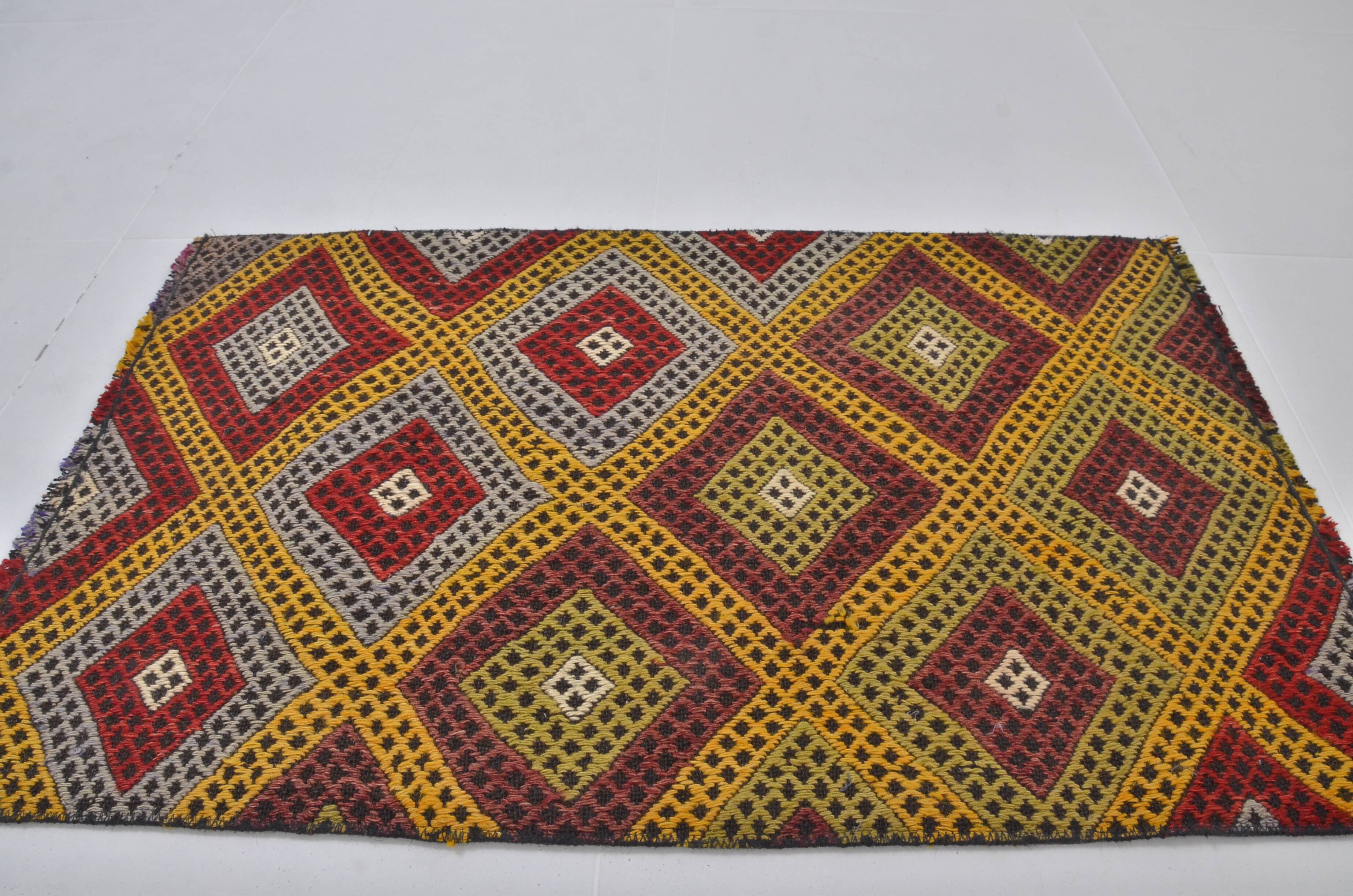 Small Decorative Oushak Kilim