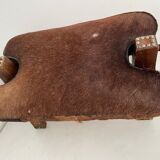 Vintage cowhide footrest