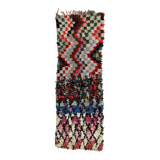 Colorful Boucherouite Berber rug - 64 x 196 cm