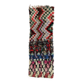 Colorful Boucherouite Berber rug - 64 x 196 cm
