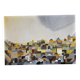Cubist city, oil on canvas signed Remi 1986