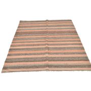 Tapis kilim turc saumon et marron 4x5, 134x164 cm