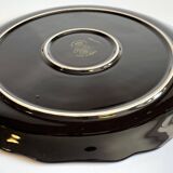 LONGWY earthenware dish with lilies signed L. VALENTI